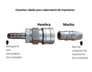 Conector rapido hembra Laboratorio de Inyectores (1 pieza)